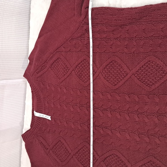 NWT Burgundy Cotton Blend Sweater by Leo & Nicole - Picture 5 of 5